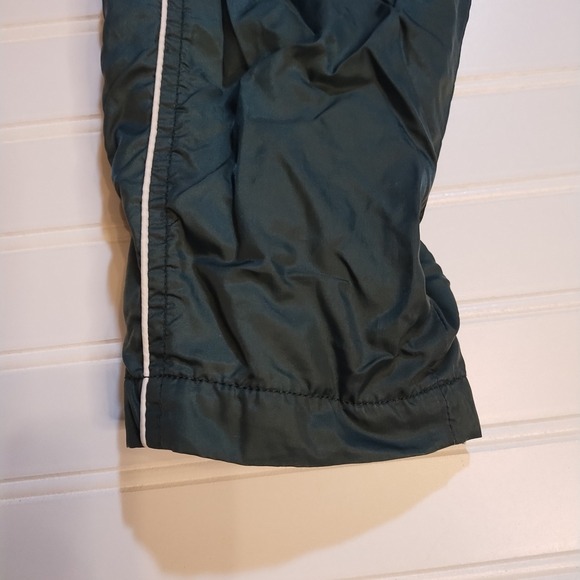 VTG Nike Womens Track Pants Green W/ Stripe Windbreaker Lined Joggers Sz L 12-14 - Picture 8 of 8